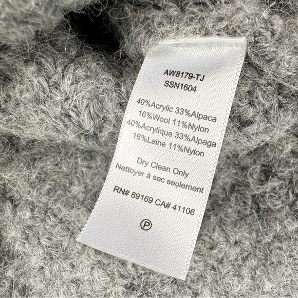 ATM Anthony Thomas Melillo chunky gray nubby knit sweater fuzzy chunky cozy XS - Picture 15 of 16
